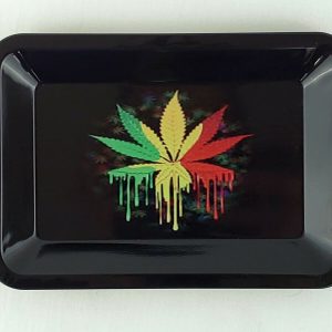 Rasta Marijuana Leaf Rolling Tray