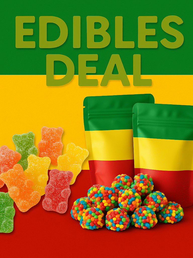 THC edible deal with gummy bears and Nerd Clusters