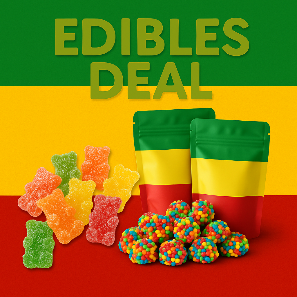 THC edible deal with gummy bears and Nerd Clusters