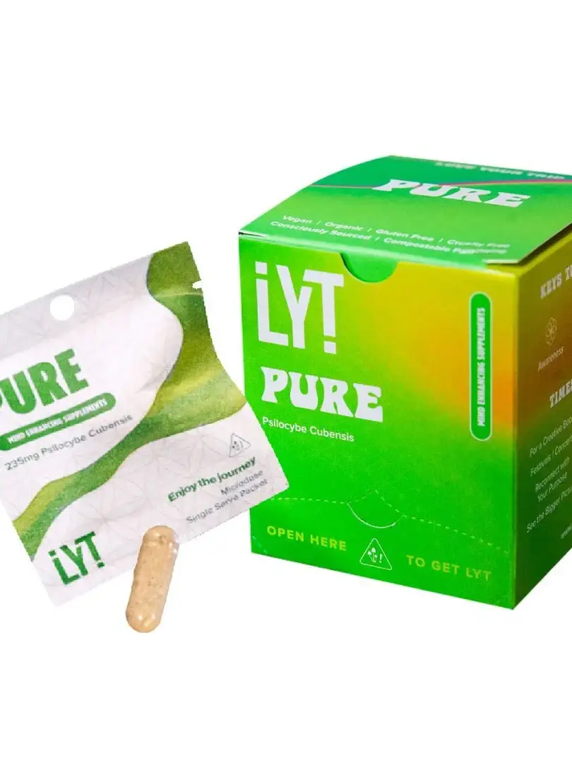 LYT PURE Microdose Capsules 15-pack containing 235mg psilocybin each