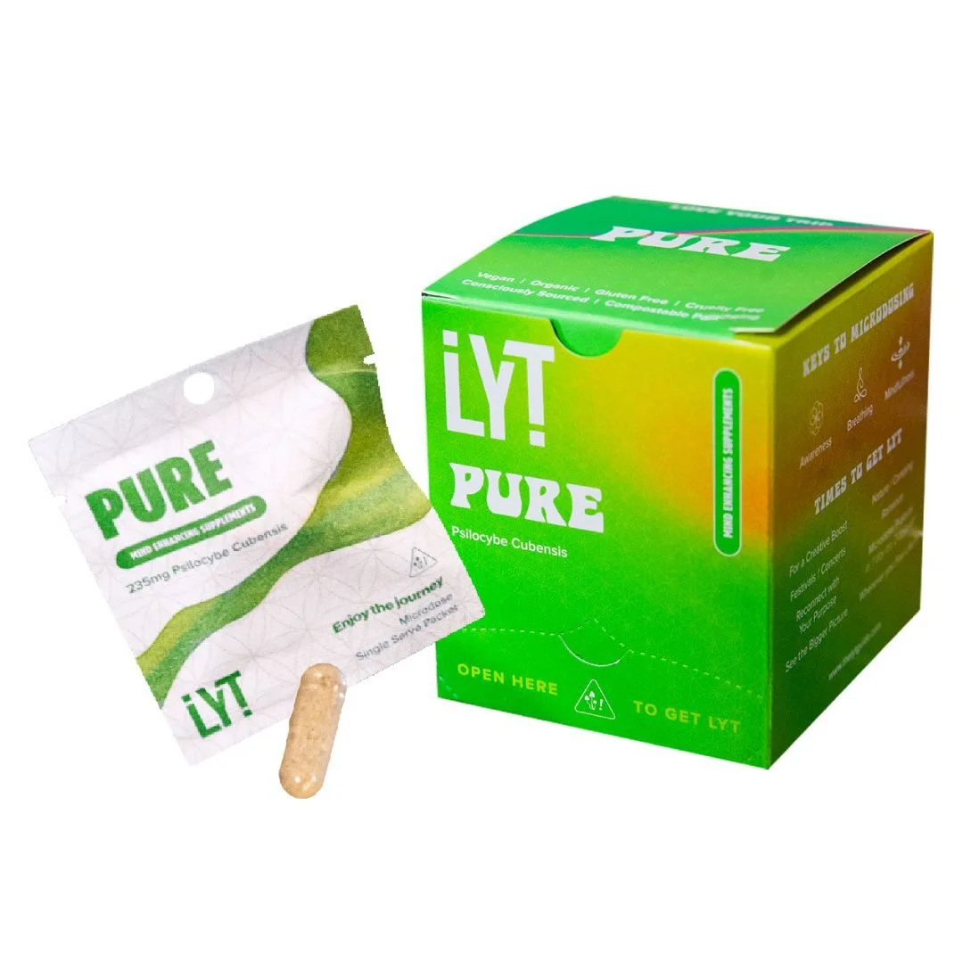 LYT PURE Microdose Capsules 15-pack containing 235mg psilocybin each