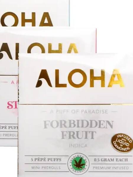 loha Pepe Puffs Guava Kush Indica Mini Prerolls with Liquid Diamond Infusion – 5 Pack